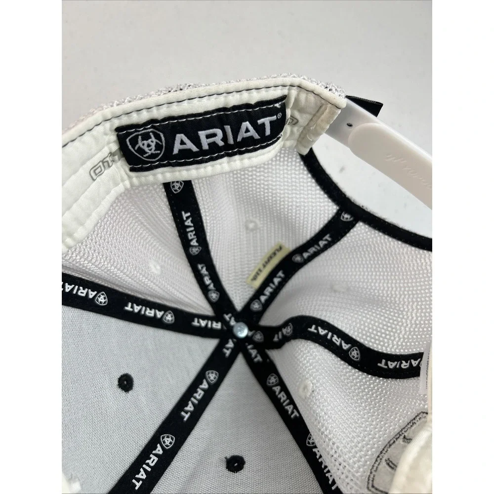 Ariat‎ Black Trucker Hat Cap Adjustable Logo Embroidered